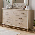 HOMES: Inside + Out Neovesi Dresser Boho 7 Drawer Oak