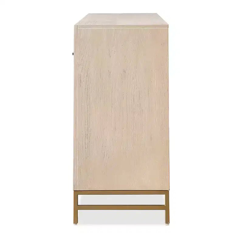 Cassettiera Boho a 7 cassetti con rivestimento interno in cedro, finitura rovere
