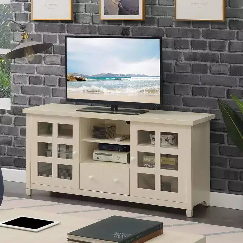 Mobile TV in MDF con ante in vetro 58.75'' x 26.5''