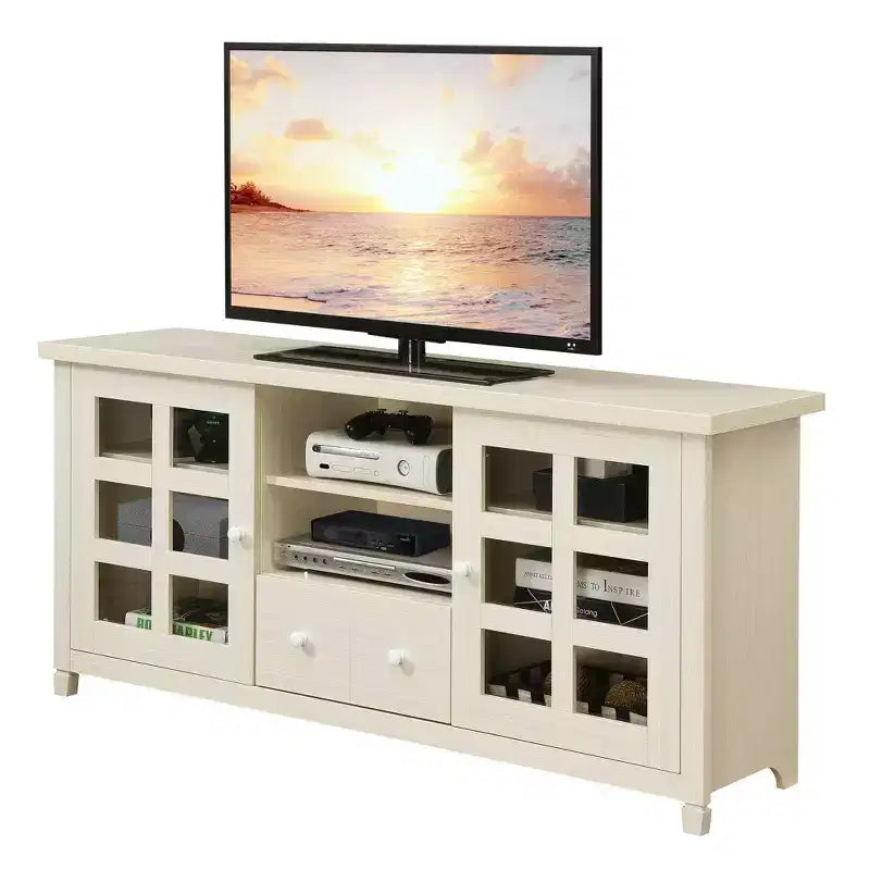 Mobile TV in MDF con ante in vetro 58.75'' x 26.5''