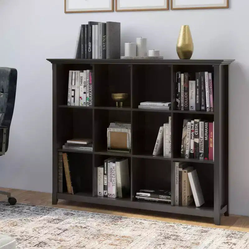 Pine Plywood 12-Cube Storage Bookcase 57'' x 48''
