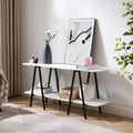 Mobile consolle moderno da 47,24" con 2 ripiani aperti, bianco