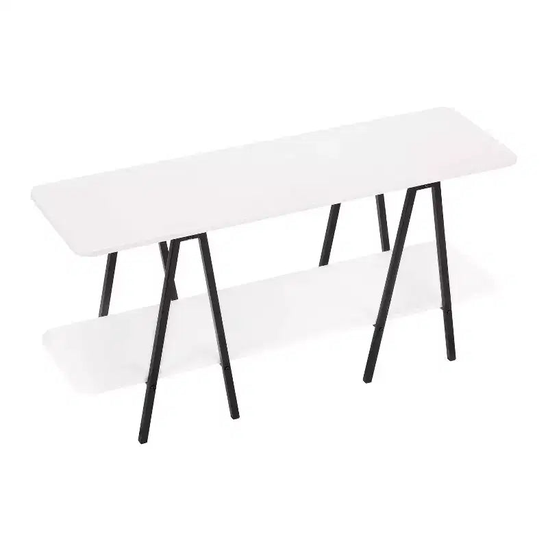 Mobile consolle moderno da 47,24" con 2 ripiani aperti, bianco