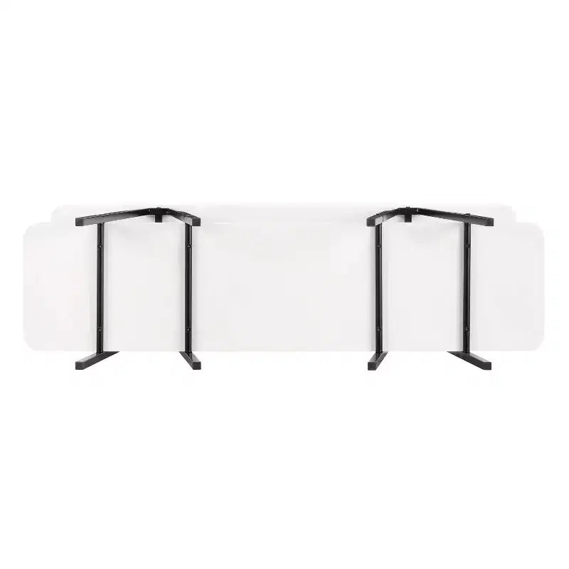 Mobile consolle moderno da 47,24" con 2 ripiani aperti, bianco