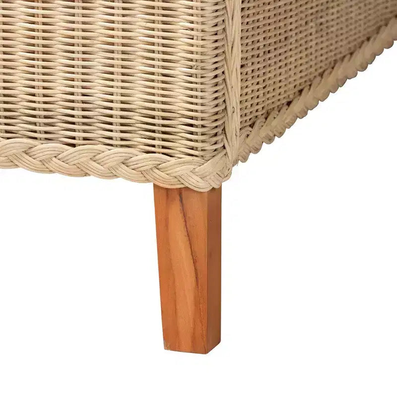 bali & pari Queen Size Lanica Bed Sun-Bleached Rattan