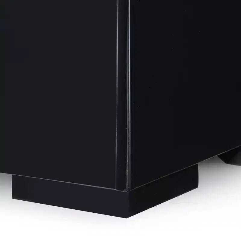 Aluminum Rubberwood 2-Drawer Nightstand 23.25'' x 22.25''