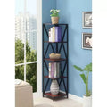 Libreria angolare a 5 ripiani in truciolato di melamina 33 x 136 cm