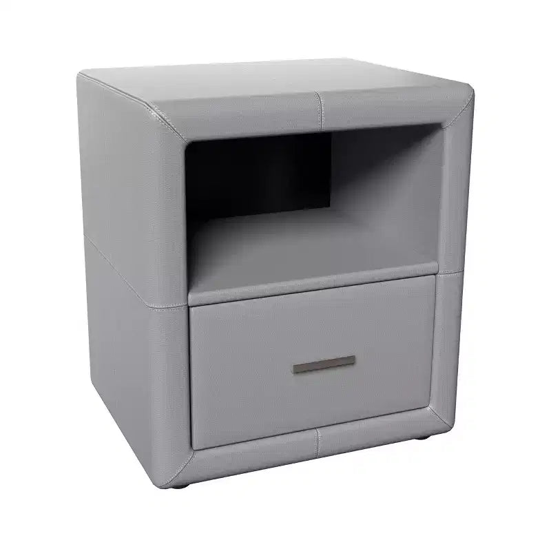 Wood Composite Faux Leather Nightstand 18.9'' x 21''