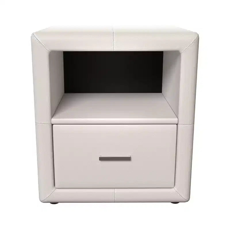 Wood Composite Faux Leather Nightstand 18.9'' x 21''