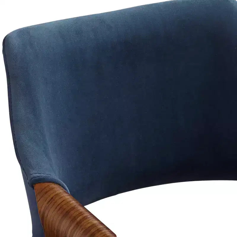Sgabello da bancone girevole in velluto e compensato 21,5'' x 39''
