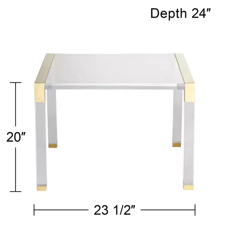 Acrylic End Table 23.5'' x 24''