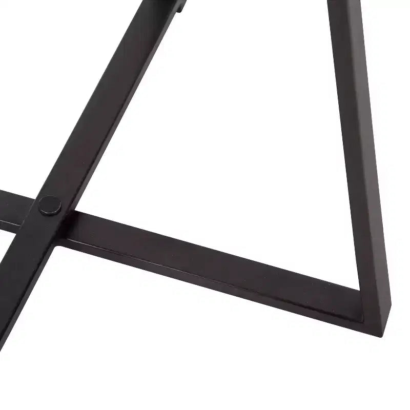 Tavolino rotondo in legno di mango con base a X, 38 x 66 cm