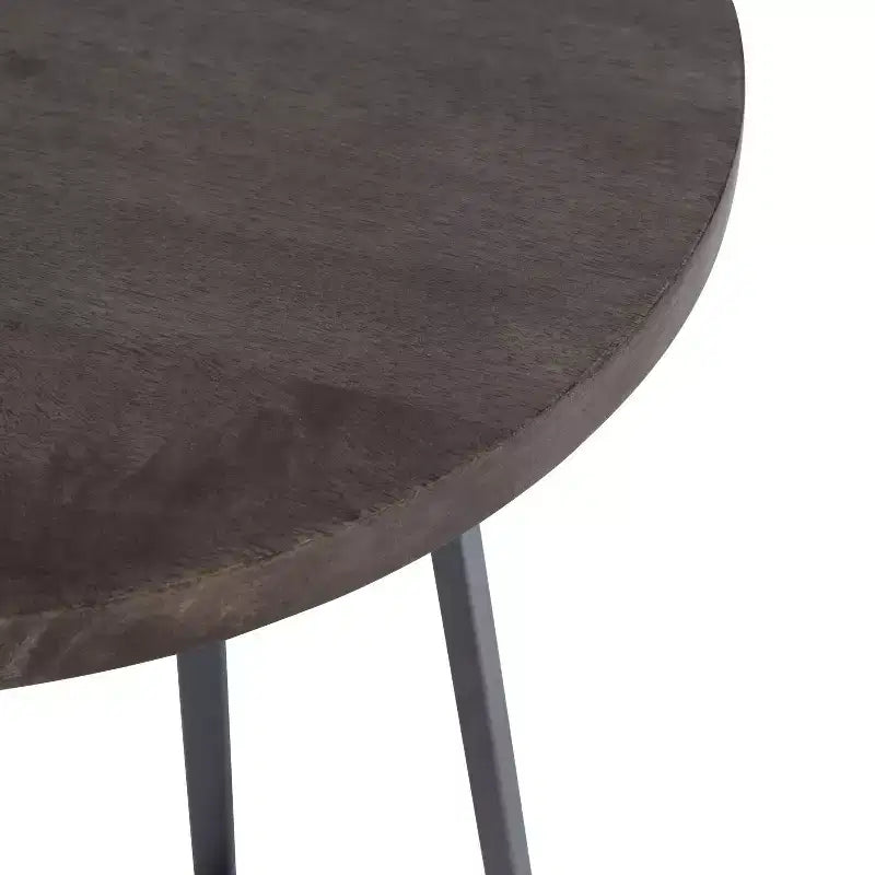 Tavolino rotondo in legno di mango con base a X, 38 x 66 cm