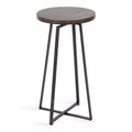 Tavolino rotondo in legno di mango con base a X, 38 x 66 cm