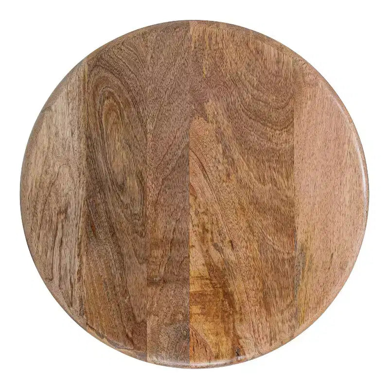 Tavolino Rotondo in Legno di Mango e Ferro 45 x 56 cm