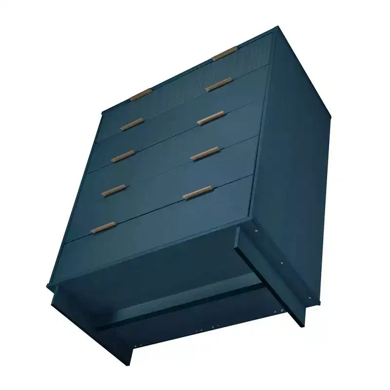 Comò alto in legno a 5 cassetti 96 x 124,4 cm