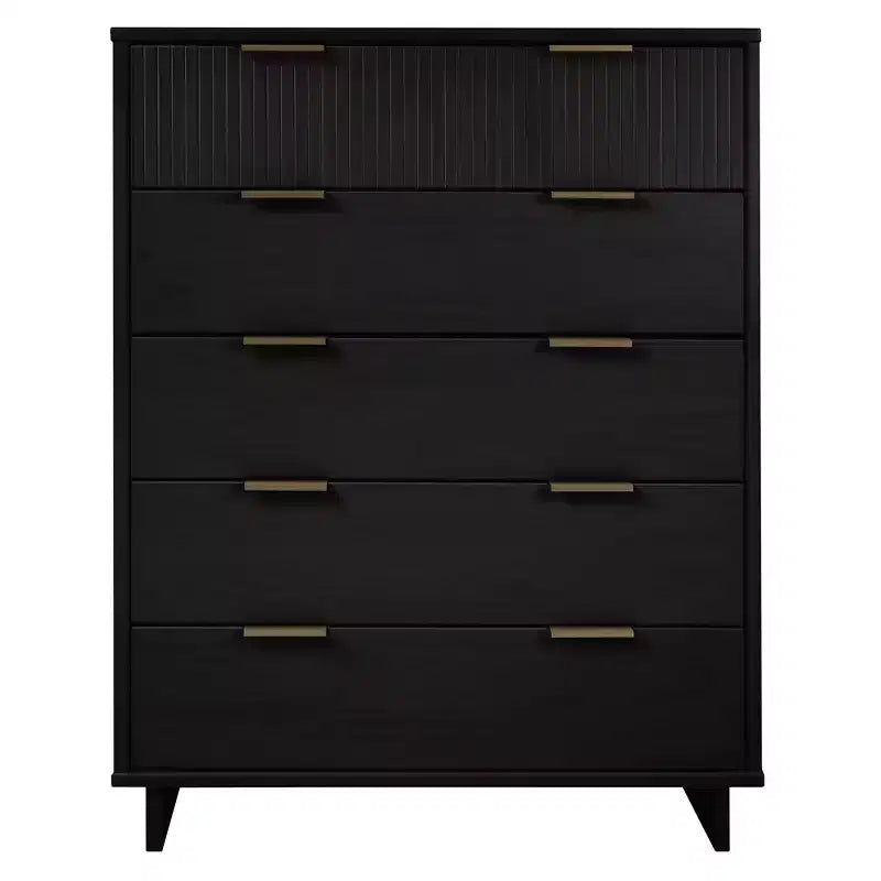 Comò alto in legno a 5 cassetti 96 x 124,4 cm