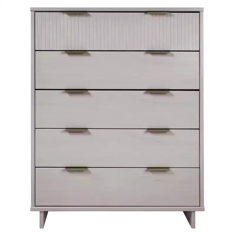 Comò alto in legno a 5 cassetti 96 x 124,4 cm