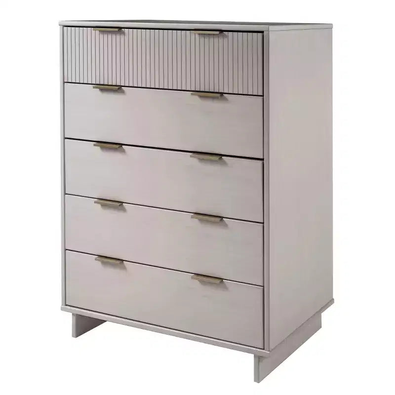Comò alto in legno a 5 cassetti 96 x 124,4 cm