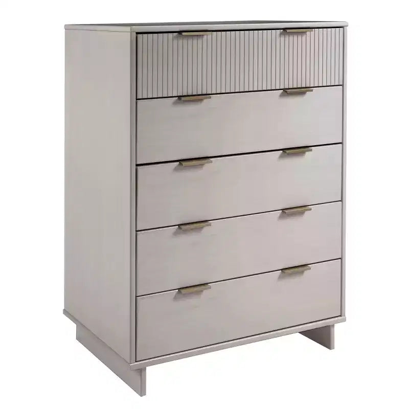 Comò alto in legno a 5 cassetti 96 x 124,4 cm