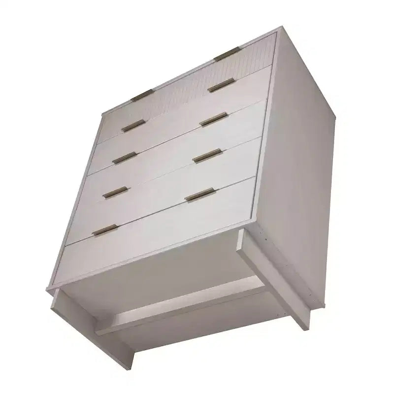 Comò alto in legno a 5 cassetti 96 x 124,4 cm