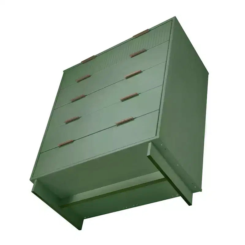 Comò alto in legno a 5 cassetti 96 x 124,4 cm