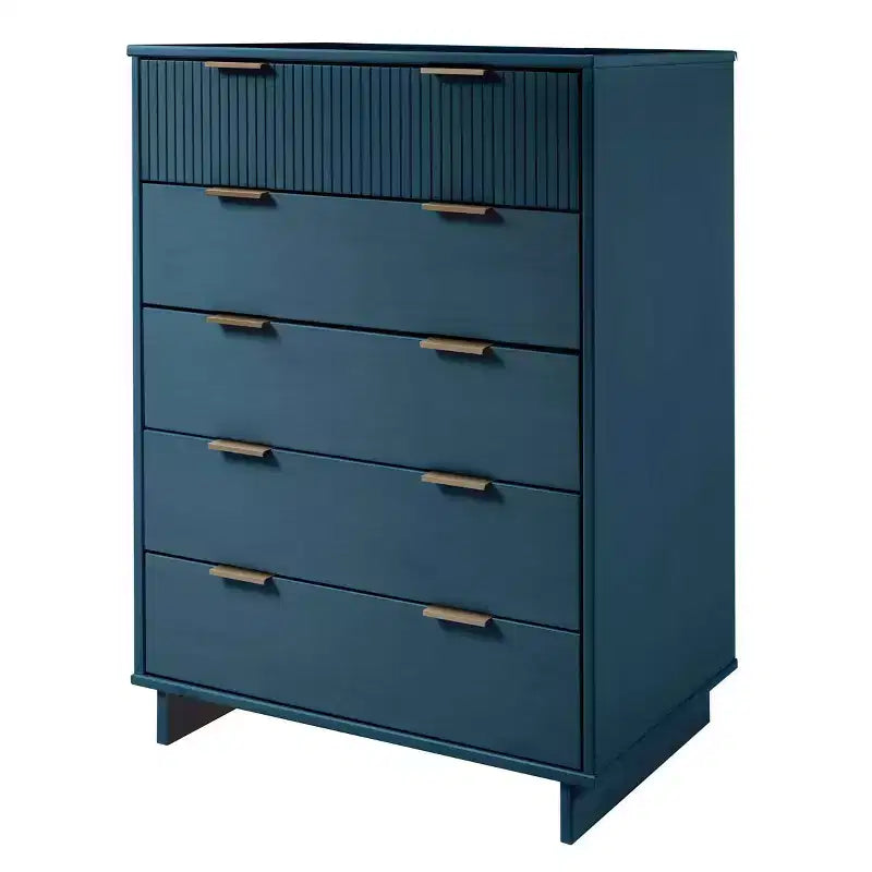 Comò alto in legno a 5 cassetti 96 x 124,4 cm