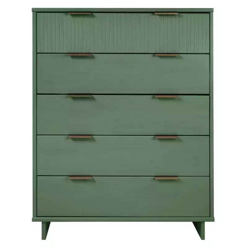 Comò alto in legno a 5 cassetti 96 x 124,4 cm