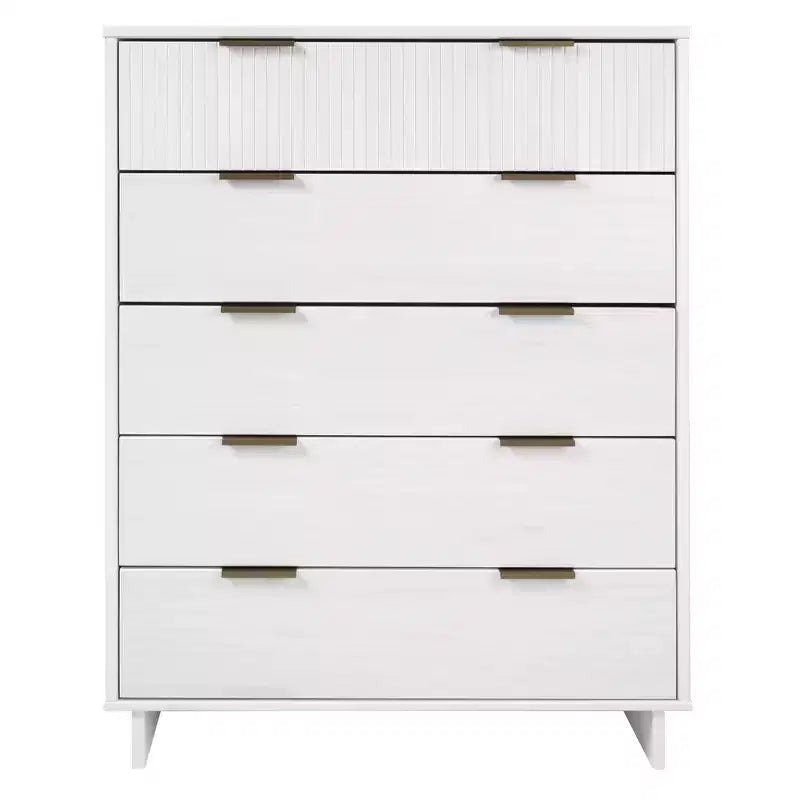 Comò alto in legno a 5 cassetti 96 x 124,4 cm