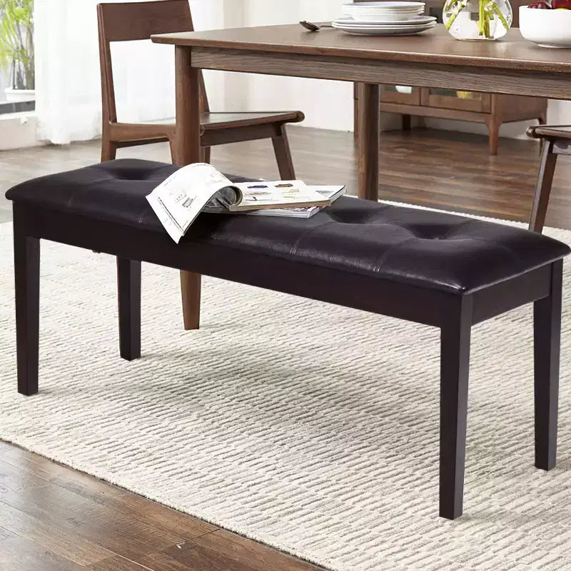 Panca da pranzo imbottita in PU in legno massello 46'' x 16''