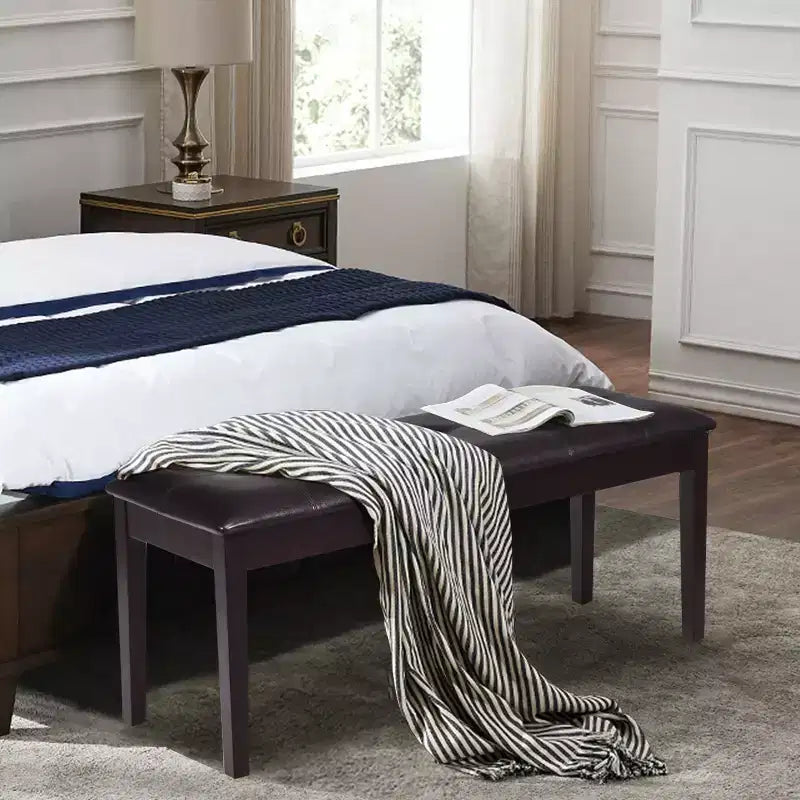 Panca da pranzo imbottita in PU in legno massello 46'' x 16''