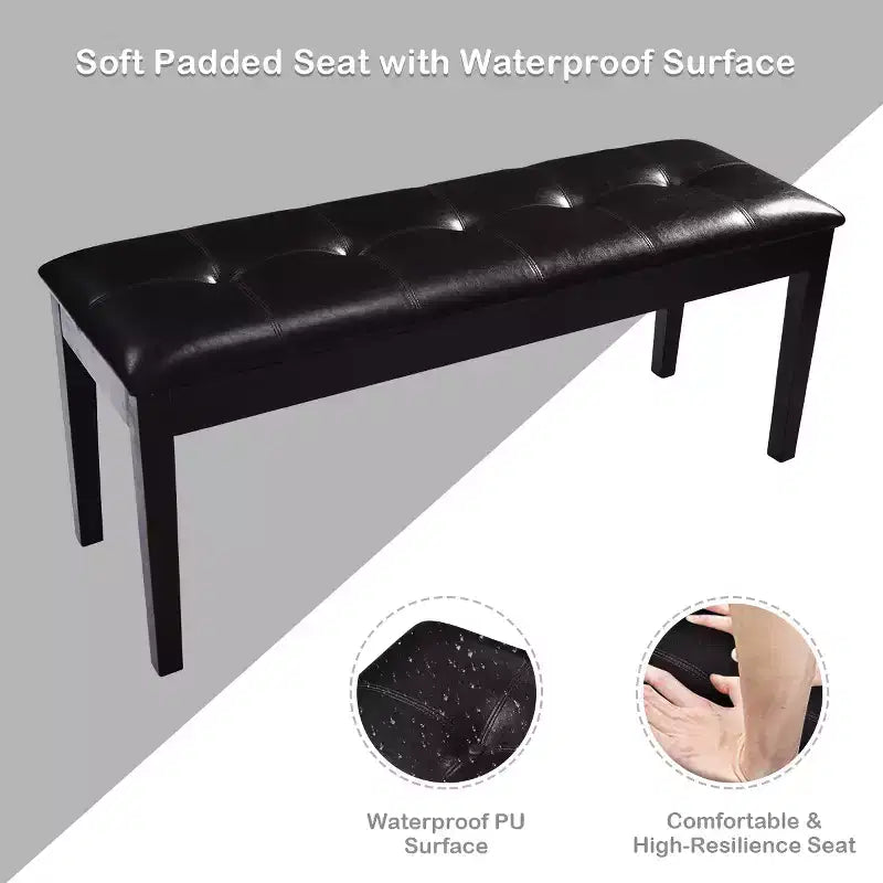 Panca da pranzo imbottita in PU in legno massello 46'' x 16''