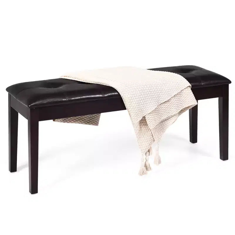 Panca da pranzo imbottita in PU in legno massello 46'' x 16''