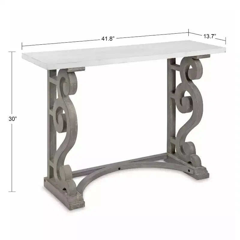 Consolle in legno massello 42'' x 14''