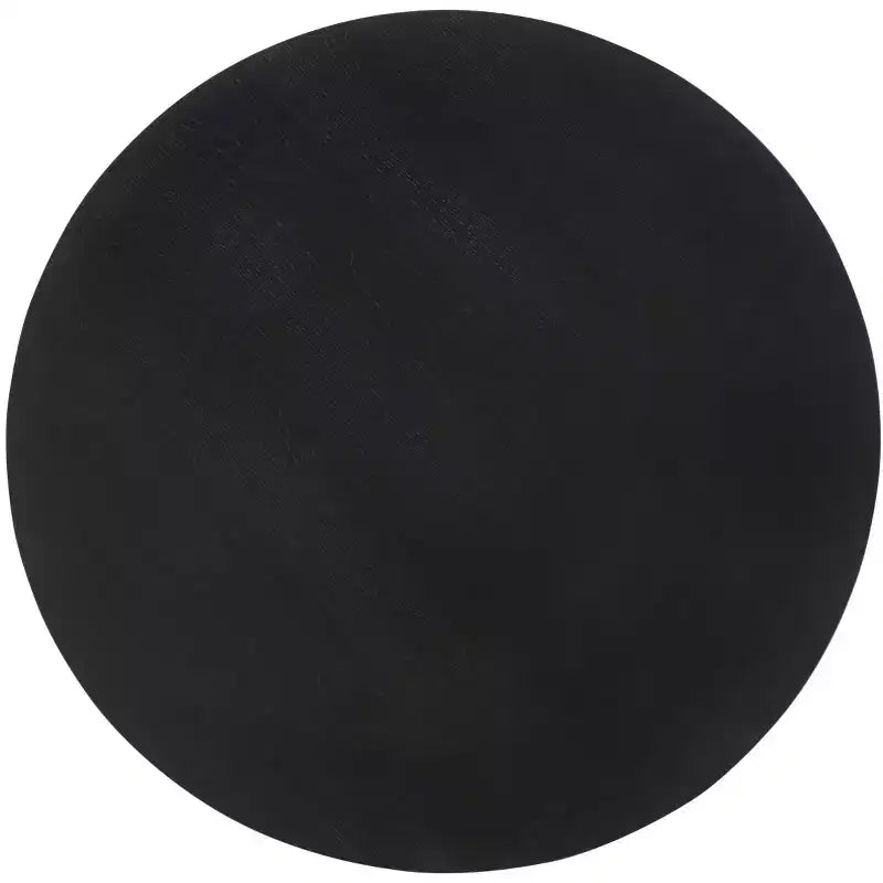 Tavolo da pranzo rotondo, nero, in mogano e MDF, 100 cm