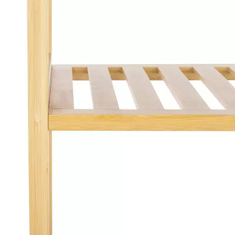 Scaffale in bambù a scala a 5 ripiani, naturale, 127,5 cm H
