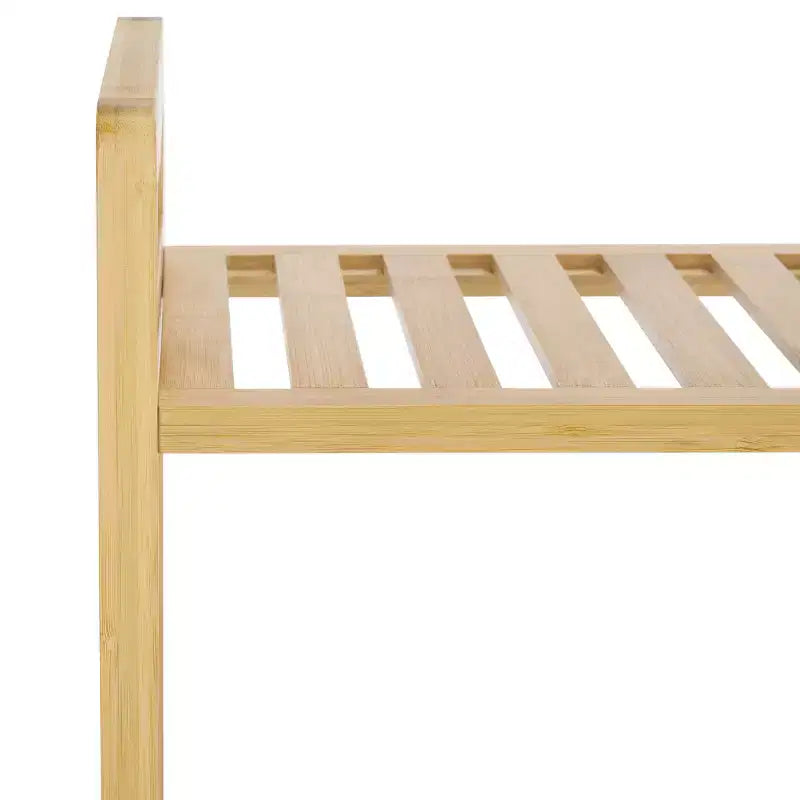 Scaffale in bambù a scala a 5 ripiani, naturale, 127,5 cm H