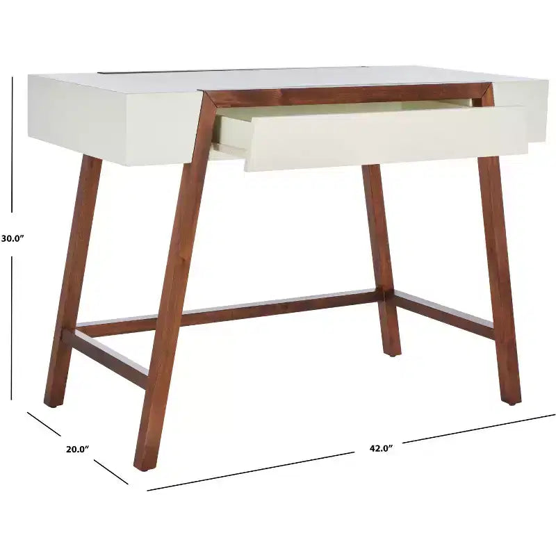 Scrivania DSK5012 - Bianco / Marrone