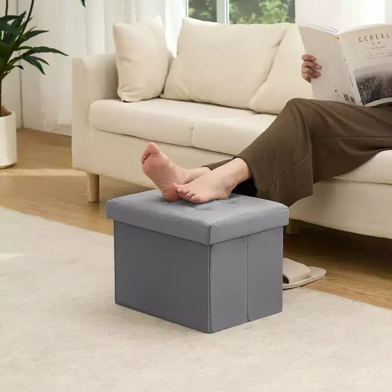 Panca contenitore pieghevole in velluto da 40 cm, poggiapiedi contenitore per giocattoli, capacità 150 kg, camera da letto e soggiorno