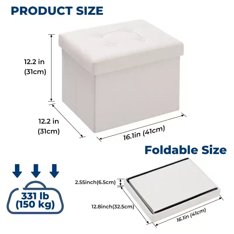 Panca contenitore pieghevole in velluto da 40 cm, poggiapiedi contenitore per giocattoli, capacità 150 kg, camera da letto e soggiorno
