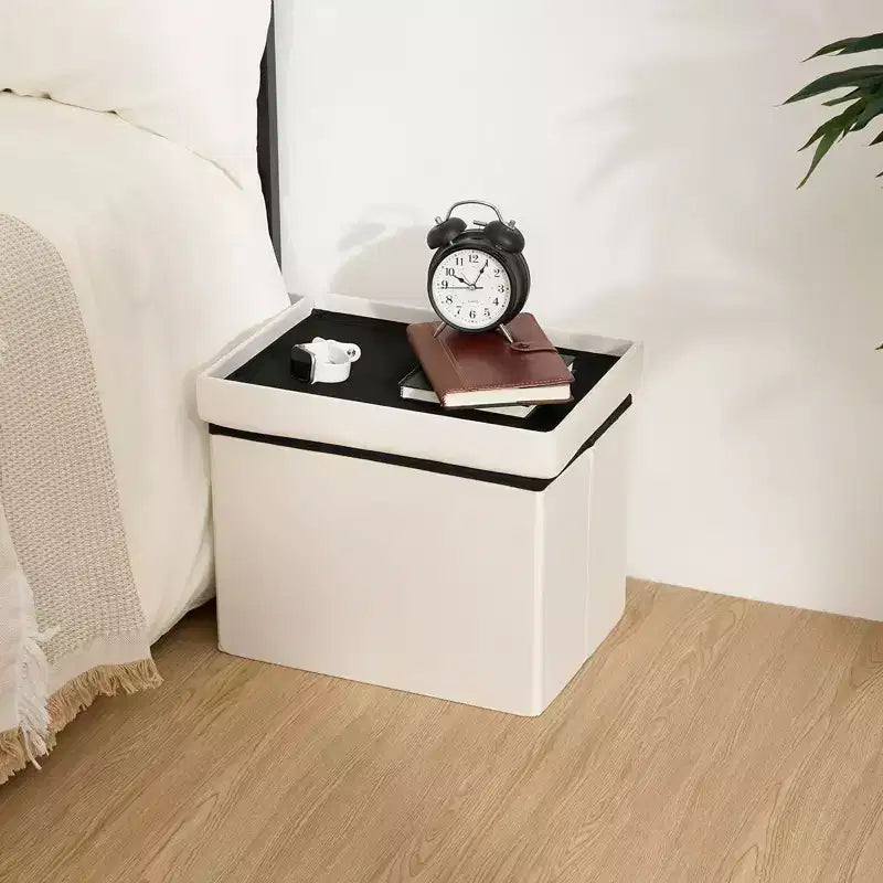 Panca contenitore pieghevole in velluto da 40 cm, poggiapiedi contenitore per giocattoli, capacità 150 kg, camera da letto e soggiorno