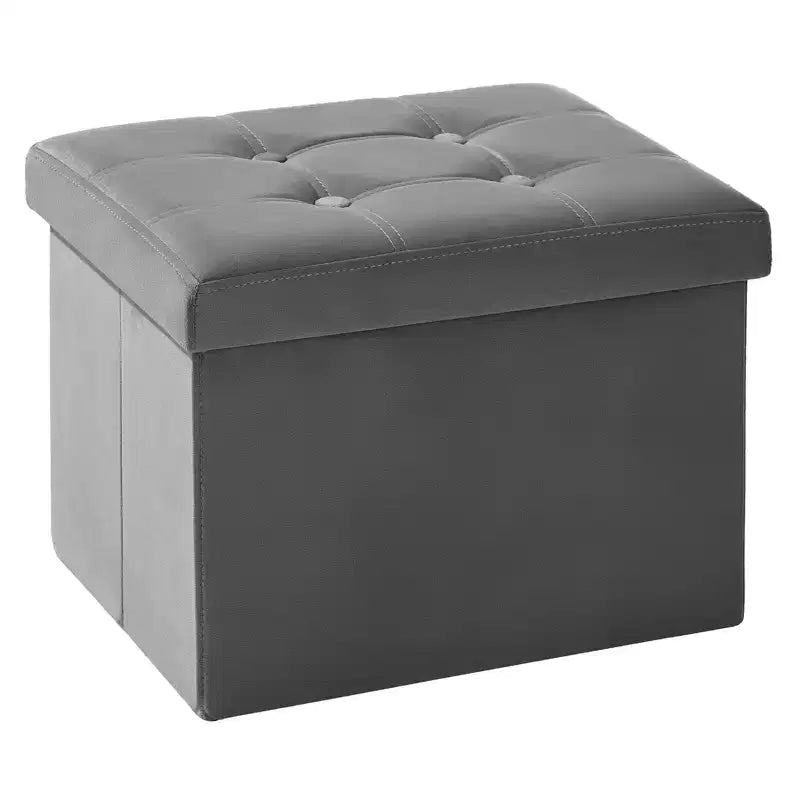 Panca contenitore pieghevole in velluto da 40 cm, poggiapiedi contenitore per giocattoli, capacità 150 kg, camera da letto e soggiorno