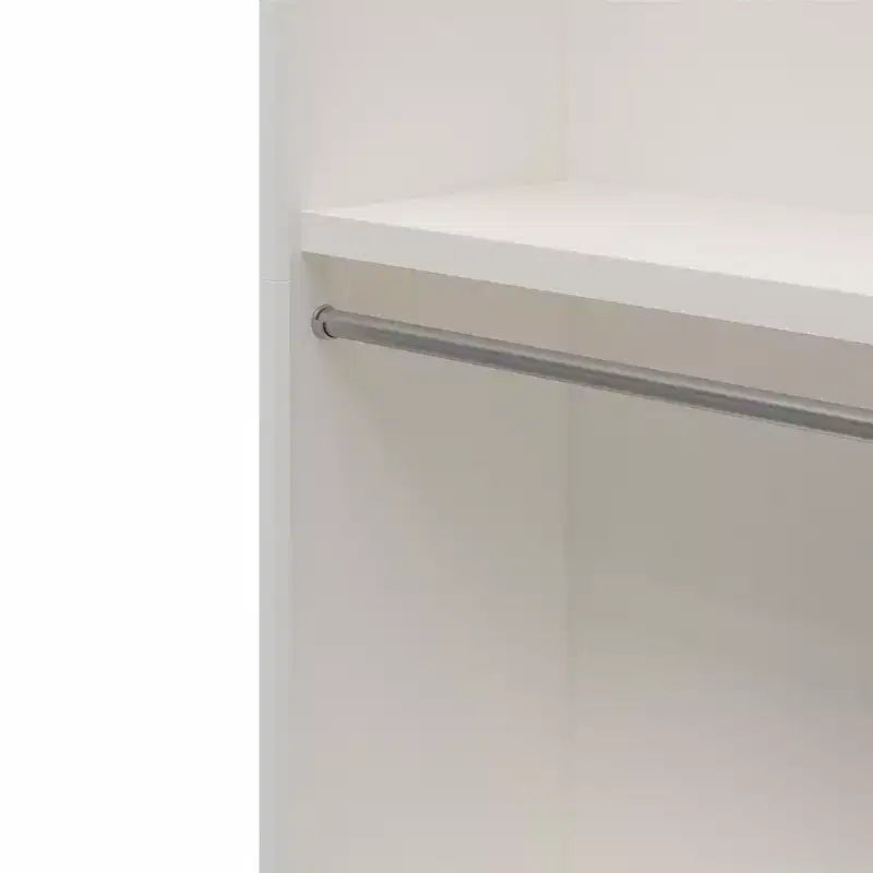 Torre armadio extra large a 2 ripiani con doppio bastone appendiabiti, Rovere Avorio