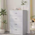 4 Drawer Dresser for Bedroom Modern Chest of Drawers with Steel Frame MDF Storage Gray