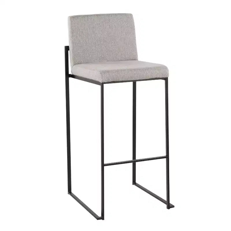 Set di 3 sgabelli da bar in metallo e poliestere 42 x 103 cm