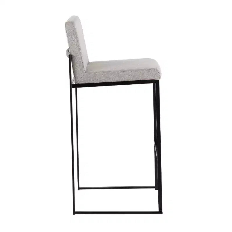 Set di 3 sgabelli da bar in metallo e poliestere 42 x 103 cm