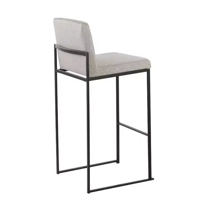 Set di 3 sgabelli da bar in metallo e poliestere 42 x 103 cm