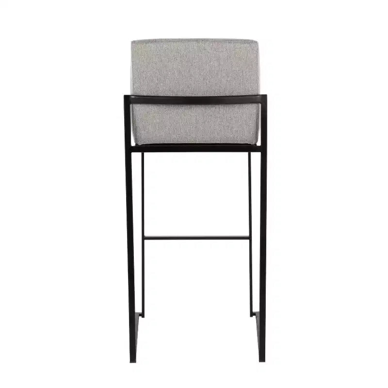 Set di 3 sgabelli da bar in metallo e poliestere 42 x 103 cm