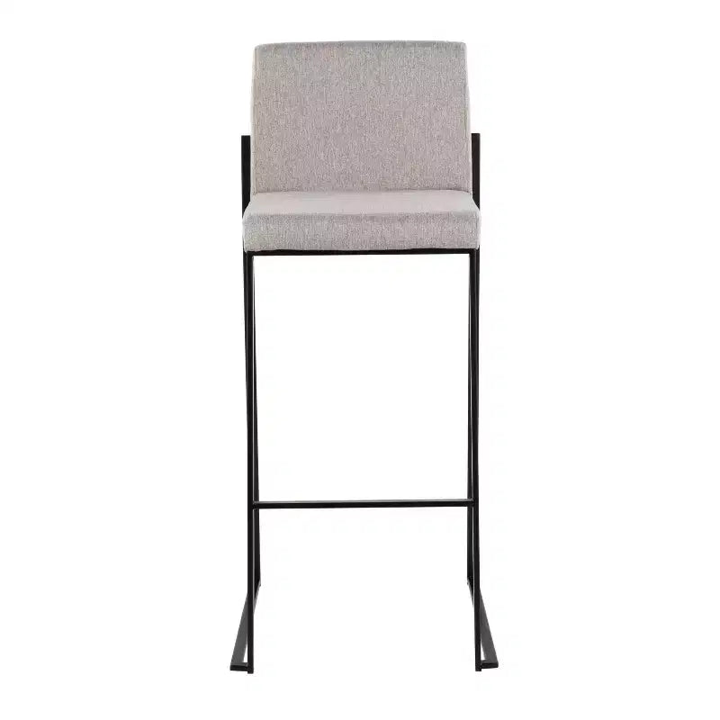Set di 3 sgabelli da bar in metallo e poliestere 42 x 103 cm