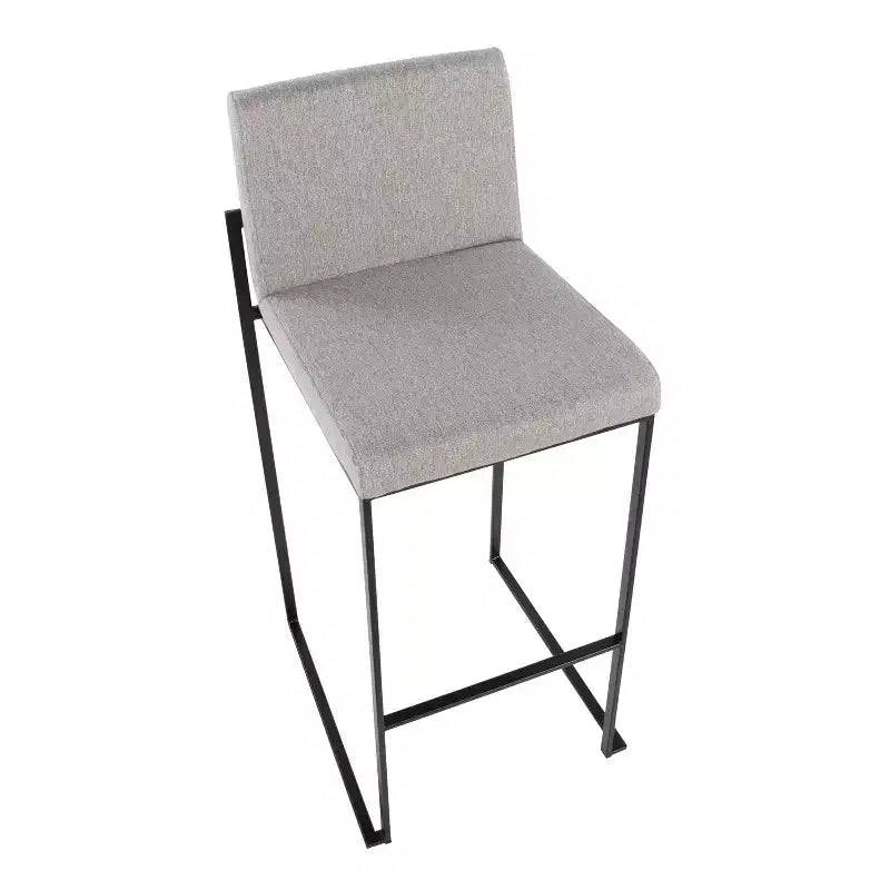 Set di 3 sgabelli da bar in metallo e poliestere 42 x 103 cm